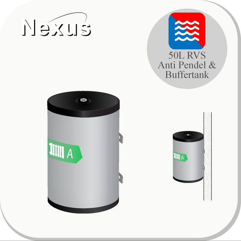 Nexus B Series RVS Buffertank BT-50/WM SMALL-C2