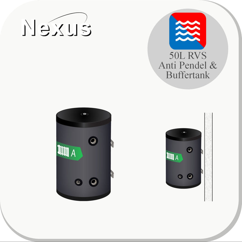 Nexus B Series RVS Buffertank BT-50/WM-C4/ Black
