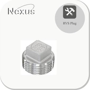 Nexus RVS draadfitting plug 1”