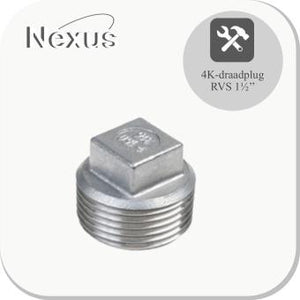 Nexus 4K-draadplug RVS 1½”