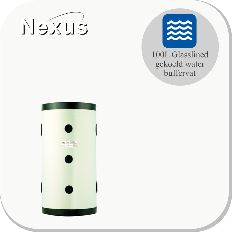 Nexus AR-100L Glasslined Koelwater Buffervaten