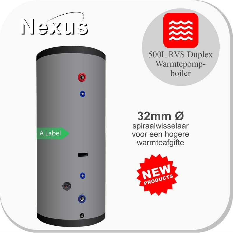 Nexus RVS Hygiëne boiler PAWT-500 XL-LE1-32mm