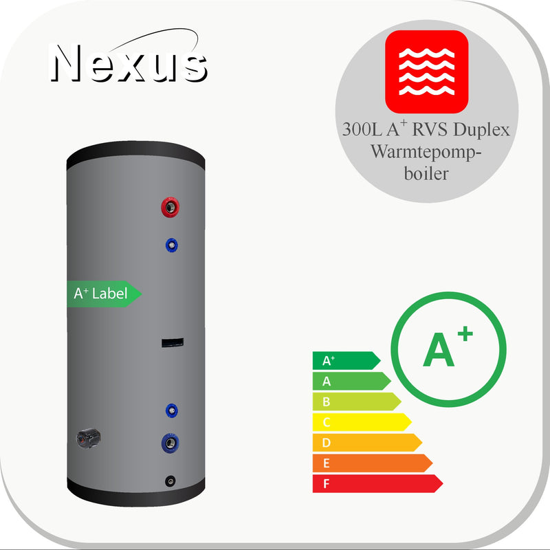 Nexus RVS Hygiëne boiler NEXTGEN A+ Isolatie NEXT-300 XL-LE1