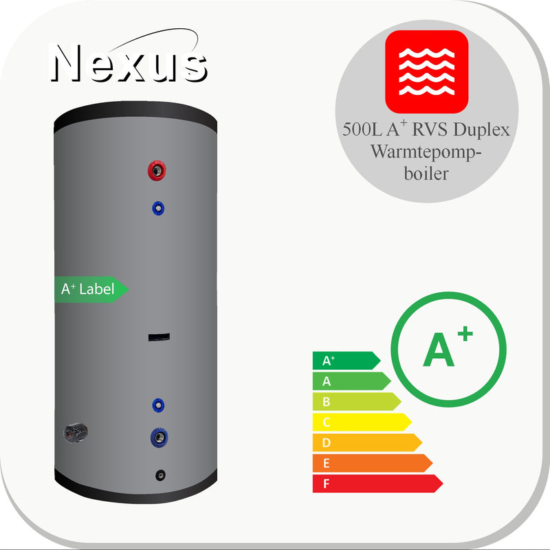 Nexus RVS Hygiëne boiler NEXTGEN A+ Isolatie NEXT-500 XL-LE1