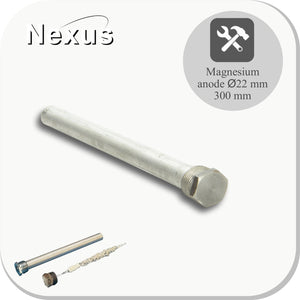 Nexus Magnesium anode Ø22 /300mm Boilers