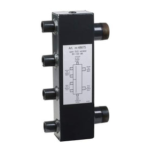 Remeha verdeler Quinta 45/65 4 x buis duo verdeler staal zwart 2 ketels max. 120kW