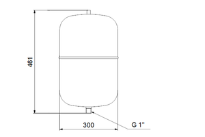 Drukvat GT-H 24L PN10 G1 V, verticaal, verticaal, diaphragma