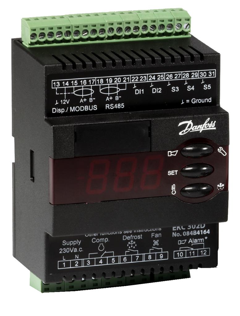 Thermostaat EKC-302D 230Va.c. IP-20 excl. voelers (DIN-rail)