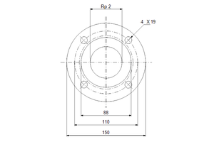 Draadflens STAAL 2" CR8F DN40 PN16