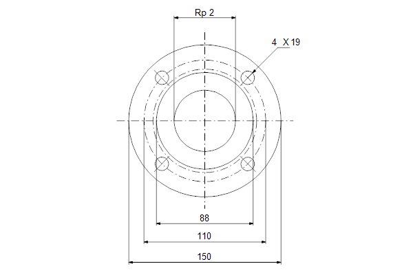 Draadflens STAAL 2" CR8F DN40 PN16