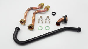 Leiding set aanvoer, retour en gas