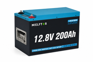 NIELFTOR 12.8V 200Ah 2,56 kW LiFePO4 Deep Cycle Batterij