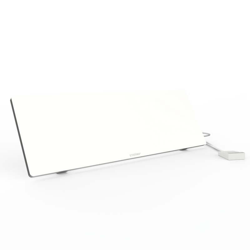 Werkplekverwarming onder bureau, 600x200mm, 90W, Wit, Timer, 230V