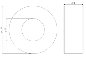 Connecting piece set PN16 DN50x50-2x42mm