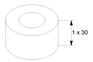Connecting piece A40-30 DN40 PN6 30mm