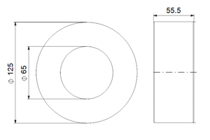 Connecting piece set PN16 DN65x65-2x57mm