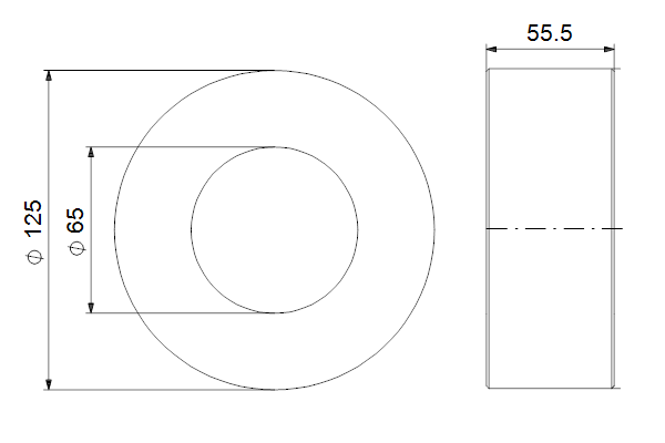 Connecting piece set PN16 DN65x65-2x57mm