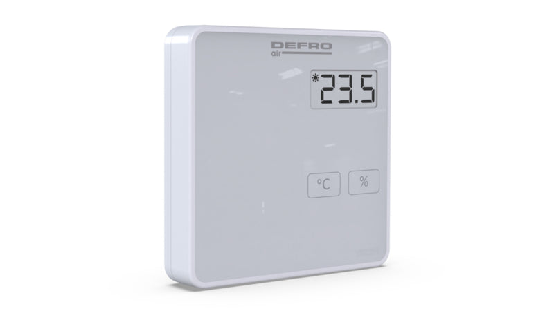 Defro Temperatuur- en vochtigheidsradiosensor voor de DRX PLUS-serie