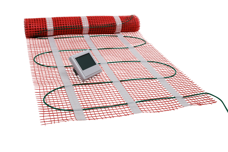 Elektrische vloerverwarmingsset 3mm mat 100W/m2 1m2