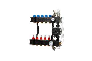 VTE composiet vloerverwarming verdeler  pomp Grundfos UPM3 5-groeps