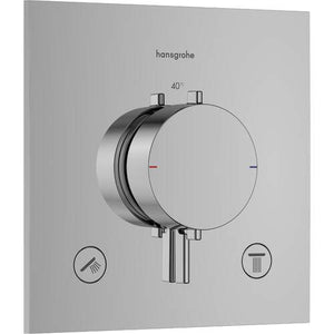 Hansgrohe Ecostat Comfort E inbouwthermostaat voor 2 functies, chroom