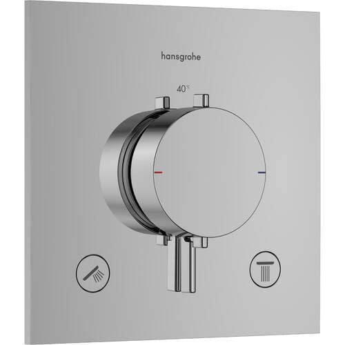 Hansgrohe Ecostat Comfort E inbouwthermostaat voor 2 functies, chroom