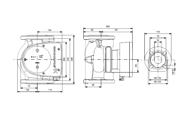 Circulatiepomp MAGNA1 32-120 F 220 1x230V PN6/10