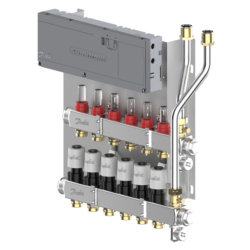 Icon2 Prefab set, 6-groeps RVS LTV-verdeler vloerverwarming