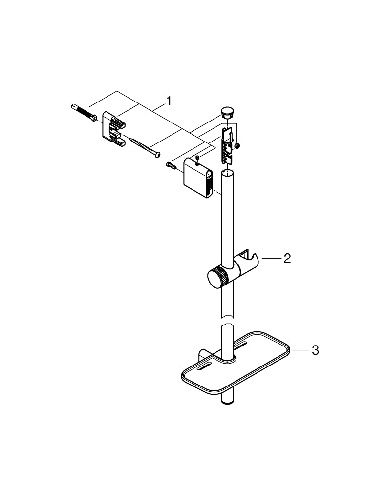 Rainshower SmartActive Glijstang, 900 mm