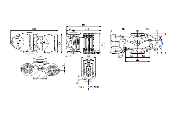 Circulatiepomp MAGNA1 D 80-120 F 360 1x230V PN10