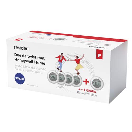 Honeywell Home Round kamerthermostaat Wireless aan/uit, set a 5 stuks