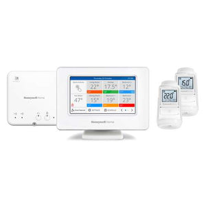Honeywell Home evohome zoneregelingspakket, 2-zone - bedieningspaneel, met R9H stuurmodule en 2x HR93 radiatorregelaar