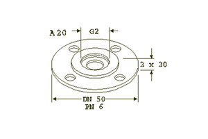 Adaptor A20 2"XDN 50 PN 6