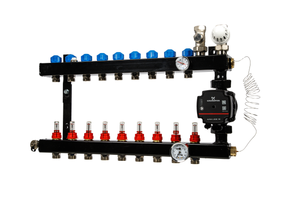 In-line verd. 9-gr. e.c, Grundfos UPM3 aansl. 3/4"inreg.