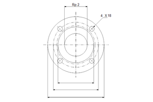 Draadflens AISI316Ti DN50 x Rp 2"