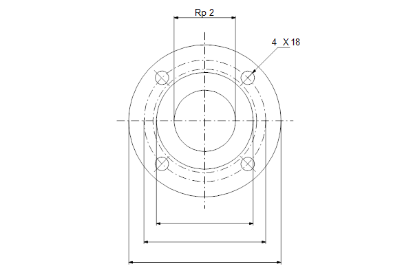Draadflens AISI316Ti DN50 x Rp 2"