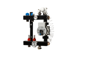 In-line verdeler 2-groeps met pomp WILO Para, aansl.1/2"M.IN