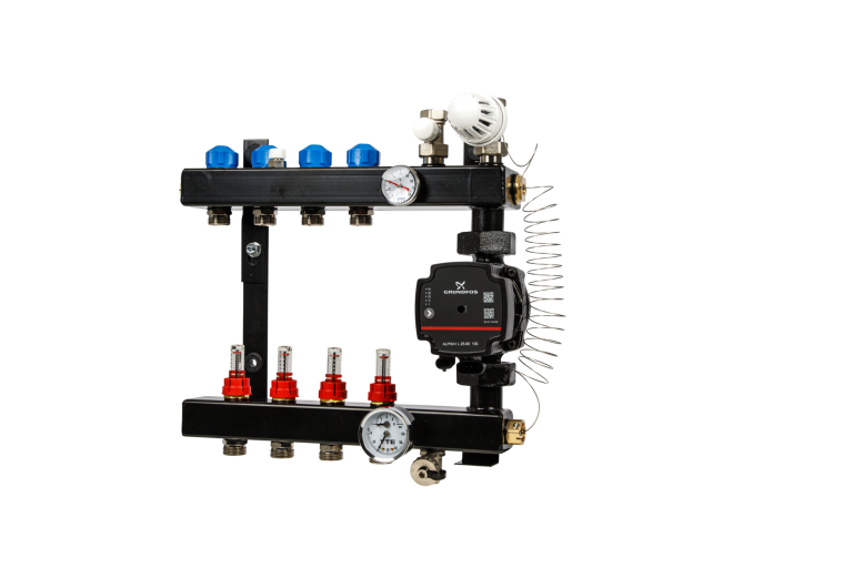 In-line verd. 4-gr. e.c, Grundfos UPM3 aansl. 1/2"inreg.