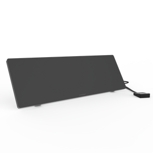 Werkplekverwarming onder bureau, 600x200mm, 90W, Zwart, Timer, 230V