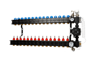 VTE composiet vloerverwarming verdeler  pomp Grundfos UPM3 15-groeps