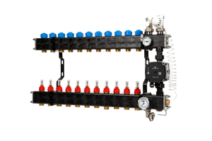 VTE composiet vloerverwarming verdeler  pomp Grundfos UPM3 11-groeps