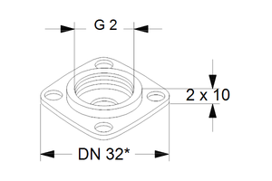 Adaptor A22 2"XDN 32 PN 6
