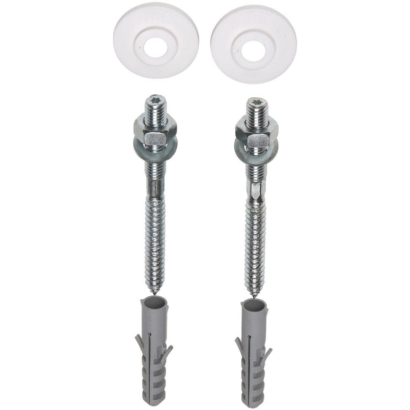 FISI wastafelbev.set stokeind M10x110+plug, ring, moer, geleidingsring