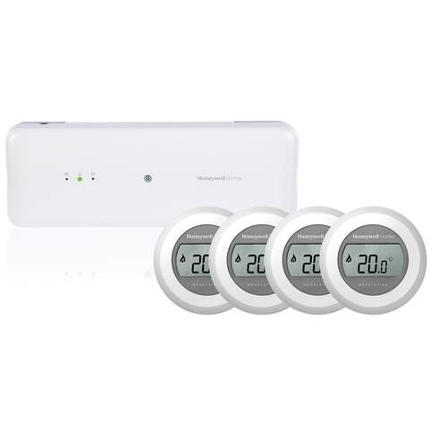 Honeywell Home UFH pakket HCC100 + Round, bedraad, verwarmen (1x HCC100 + 4x T87M2018)