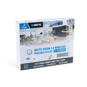 Watts Vision 2.0 precoded zoneregelingspakket, 2-zones, draadloos, verwarmen/koelen