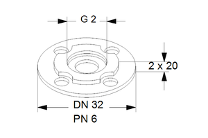 Adaptor A15 2"XDN 32 PN 6