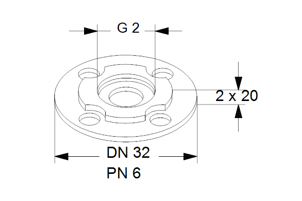 Adaptor A15 2"XDN 32 PN 6