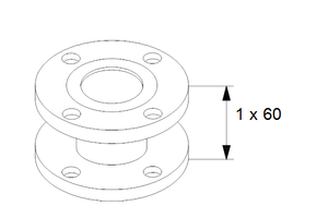 Passtuk A50-60 DN50 PN6 60mm