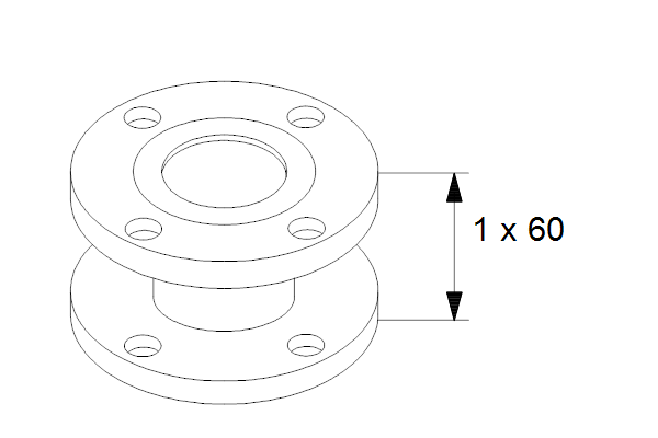 Passtuk A50-60 DN50 PN6 60mm