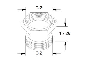 Adaptor A10 2"X2" PN 10